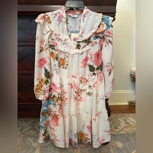 Entro Floral Dress with Ruffle Accents